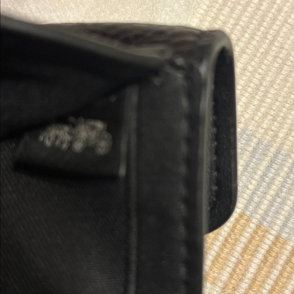 Coach Black Snap Wallet with Gold Horse and Carriage Buckel (Georgie) - Picture 9 of 9